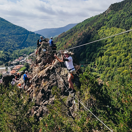 Via Ferrada Roca de la Creu, a Ribes de Freser, Ripollès. Vies Ferrades i esports d'aventura a Catalunya