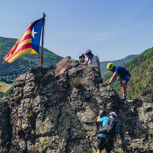 Via Ferrada Roca de la Creu, a Ribes de Freser, Ripollès. Vies Ferrades i esports d'aventura a Catalunya