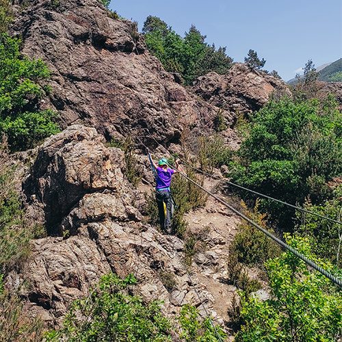 Via Ferrada Roca de la Creu, a Ribes de Freser, Ripollès. Vies Ferrades i esports d'aventura a Catalunya