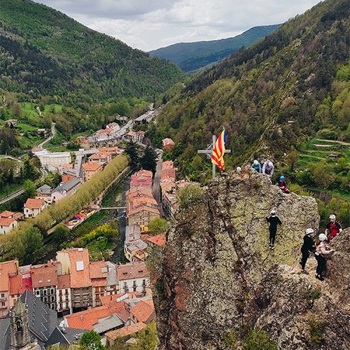 Via Ferrada Roca de la Creu, a Ribes de Freser, Ripollès. Vies Ferrades i esports d'aventura a Catalunya
