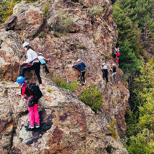 Via Ferrada Roca de la Creu, a Ribes de Freser, Ripollès. Vies Ferrades i esports d'aventura a Catalunya